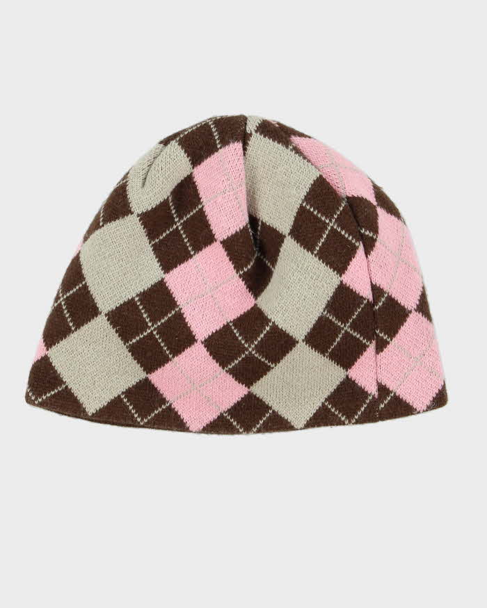 Vintage Y2K 00s Calgary Flames NHL Argyle Skull Cap Beanie - OS