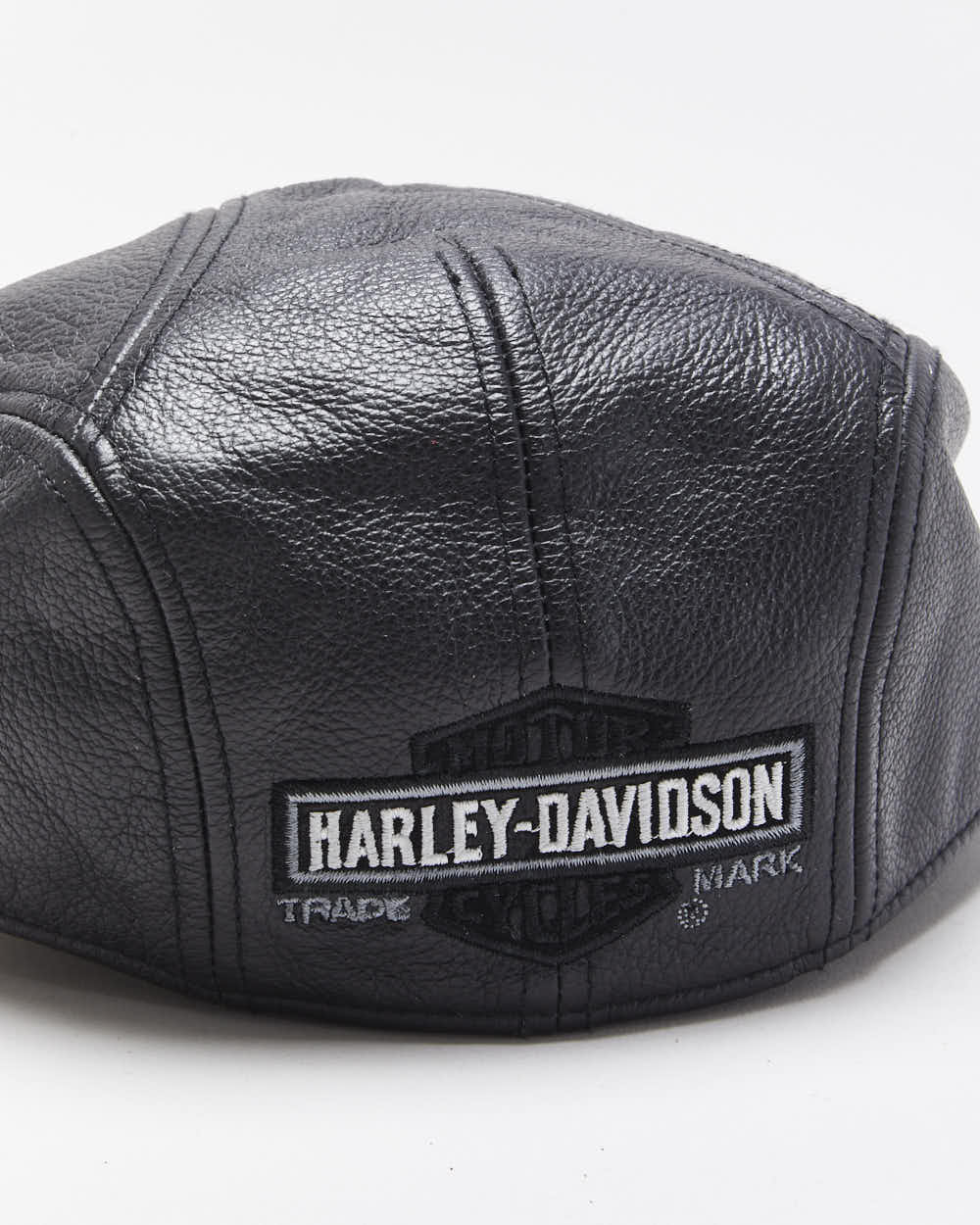 Vintage Harley Davidson Nahkainen Biker Flat Cap - L – Rokit