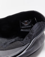 Vintage Harley Davidson Leather Biker Flat Cap - L