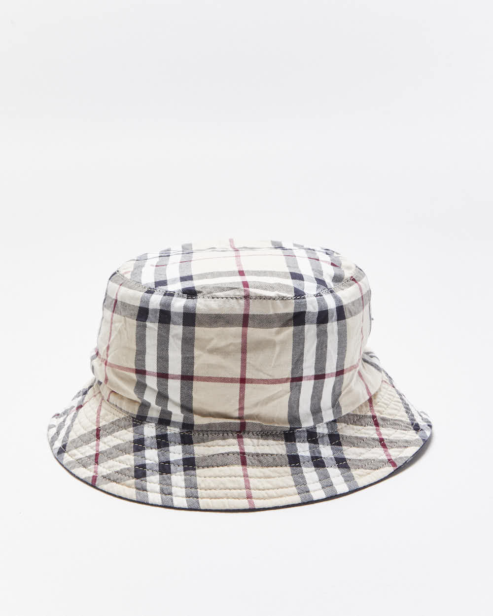 Vintage 00s Y2K Burberry Nova Check Reversible Bucket Hat - M