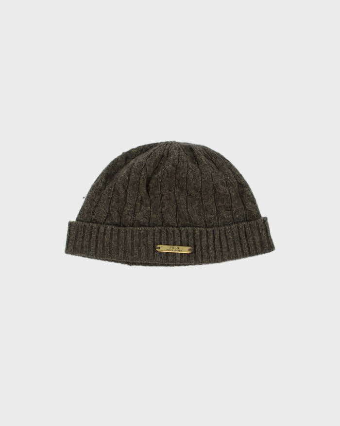 Vintage Polo Ralph Lauren Merino Wool Cashmere Cable Knit Beanie - OS