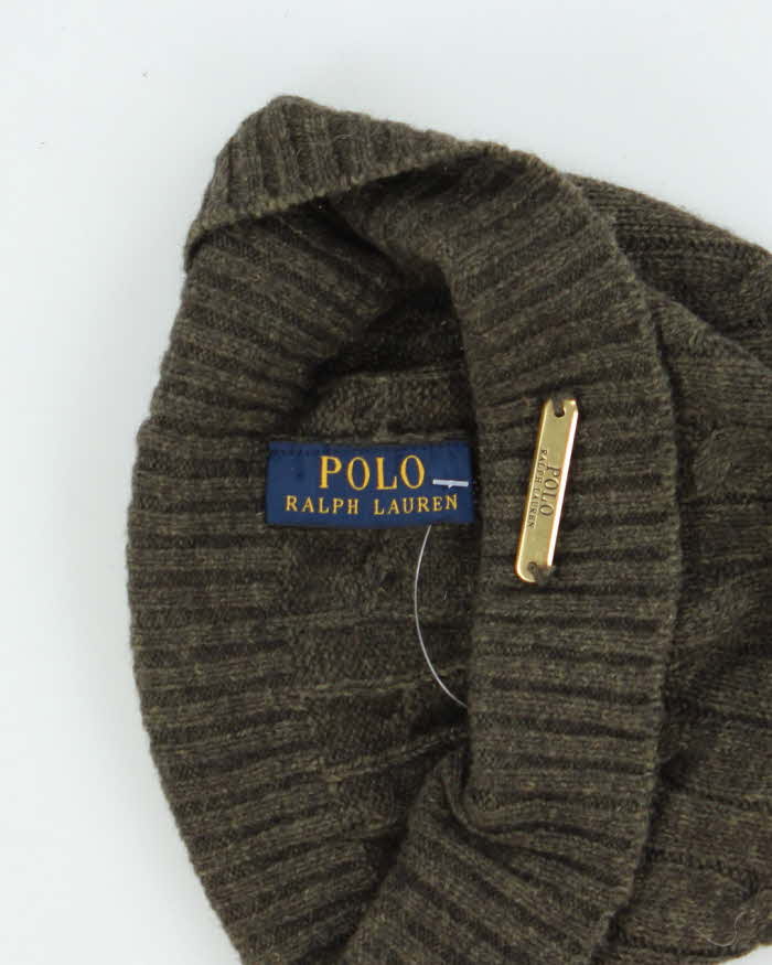 Vintage Polo Ralph Lauren Merino Wool Cashmere Cable Knit Beanie - OS