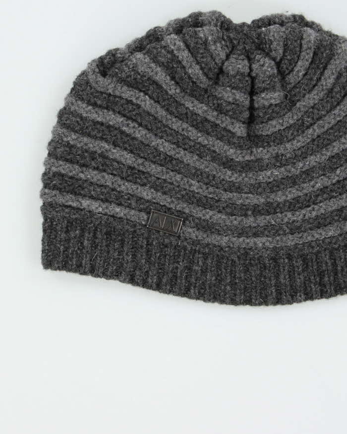 DSWT Vintage Armani Exchange Ribbed Wool Skull Cap Beanie - OS