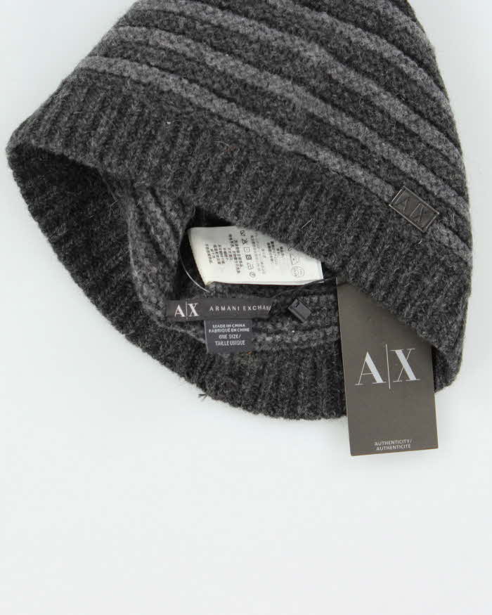 DSWT Vintage Armani Exchange Ribbed Wool Skull Cap Beanie - OS