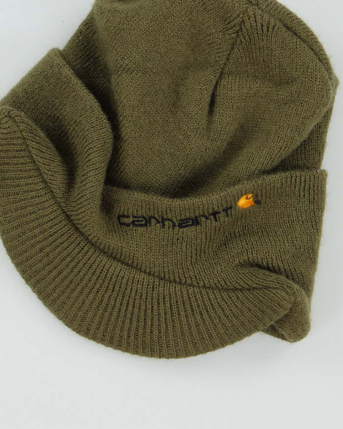 Vintage Carhartt Khaki Peaked Beanie - OS