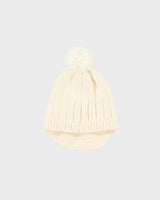 Vintage Y2K 00s Puma Diamante Cream Bobble Peaked Beanie - OS