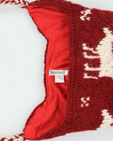 Vintage 1990s Sharanel Wool Nordic Earflap Knit Beanie  - OS