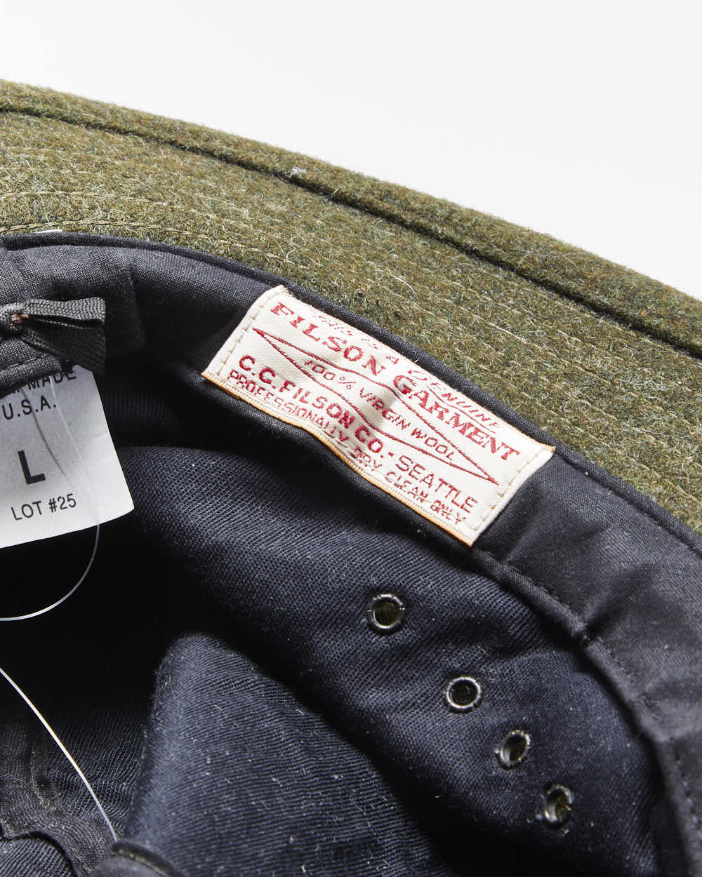 Vintage C.C Filson Custom Made In USA Wool Packet Hat - L