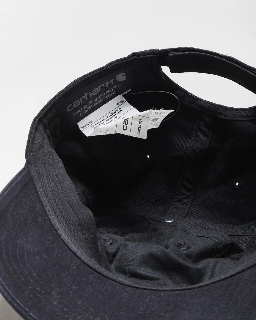 Vintage Carhartt Black Velcro Baseball Cap - OS
