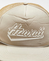Vintage 1980s Hawaii Khaki Snapback Trucker Cap - OS