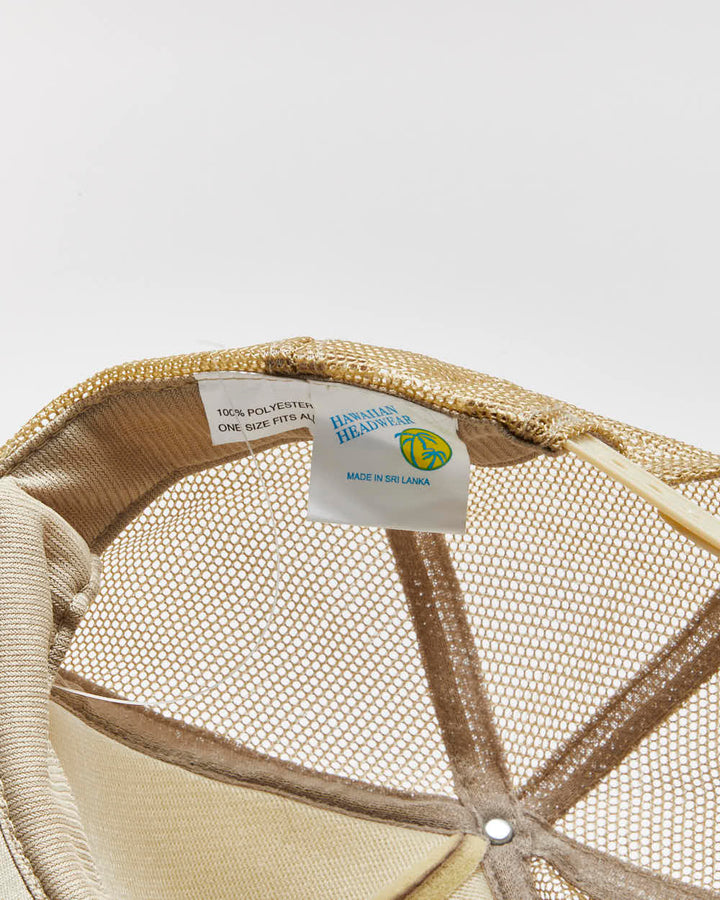 Vintage 1980s Hawaii Khaki Snapback Trucker Cap - OS