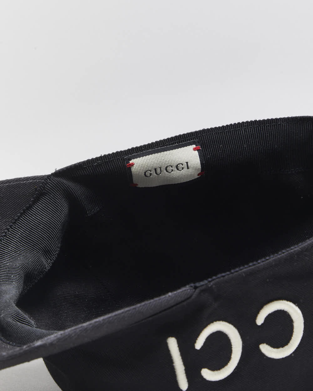 SS2015 Gucci Embroidered Canvas 'Loved' Velcro Baseball Cap - XL