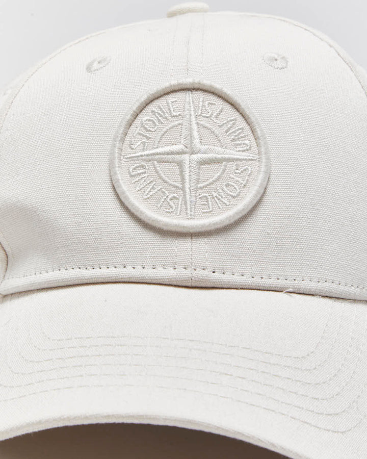Stone Island Cream Embroidered Adjustable Baseball Cap - L