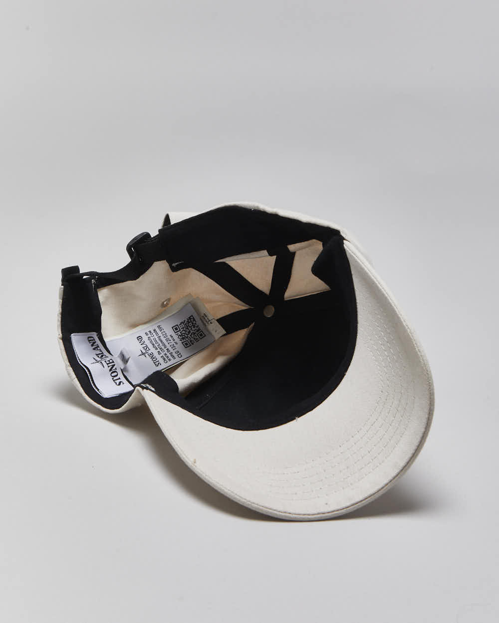 Stone Island Cream Embroidered Adjustable Baseball Cap - L