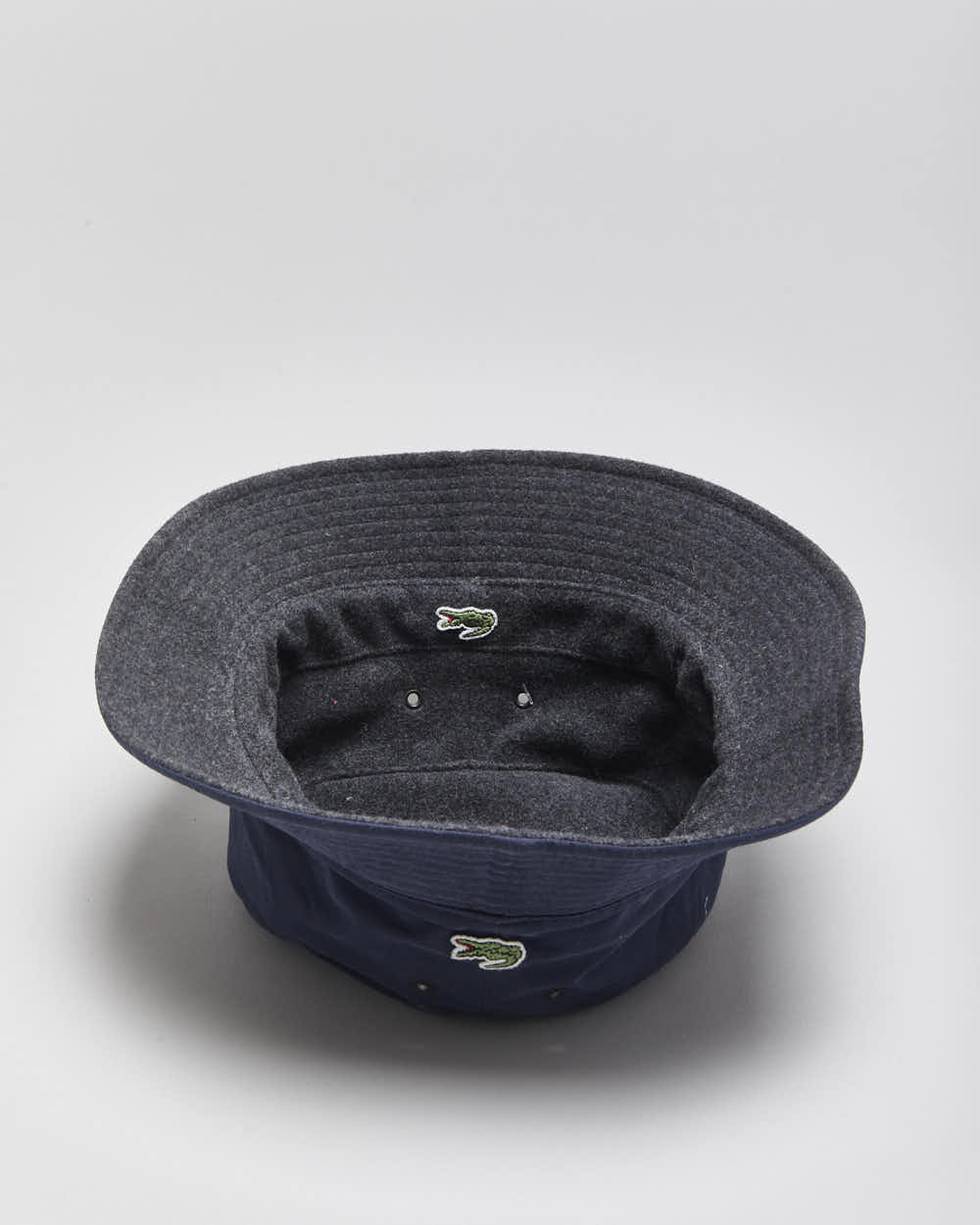 Vintage Y2K 00s Lacoste Reversible Wool Bucket Hat - L