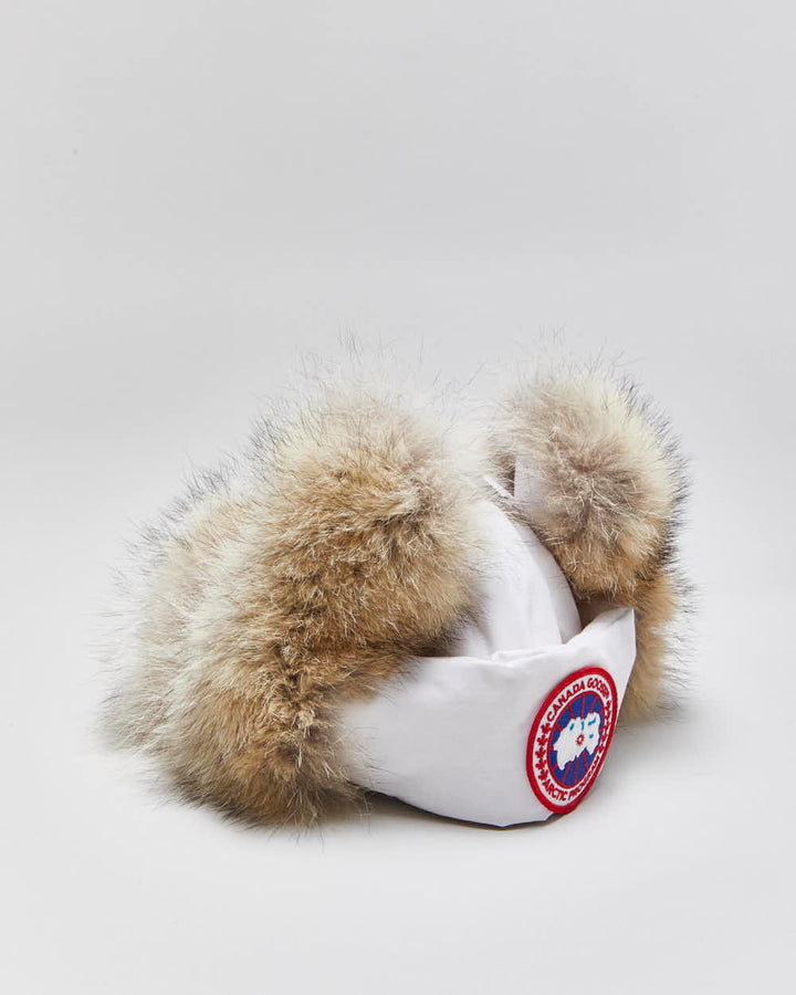 Canada Goose White Aviator Coyote Trapper Hat - S