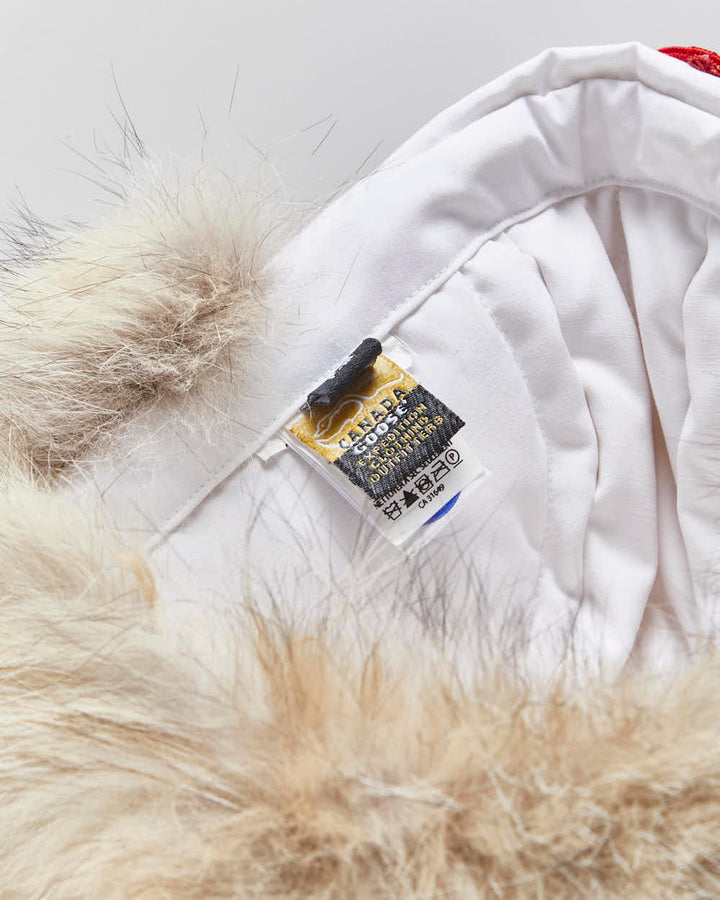 Canada Goose White Aviator Coyote Trapper Hat - S