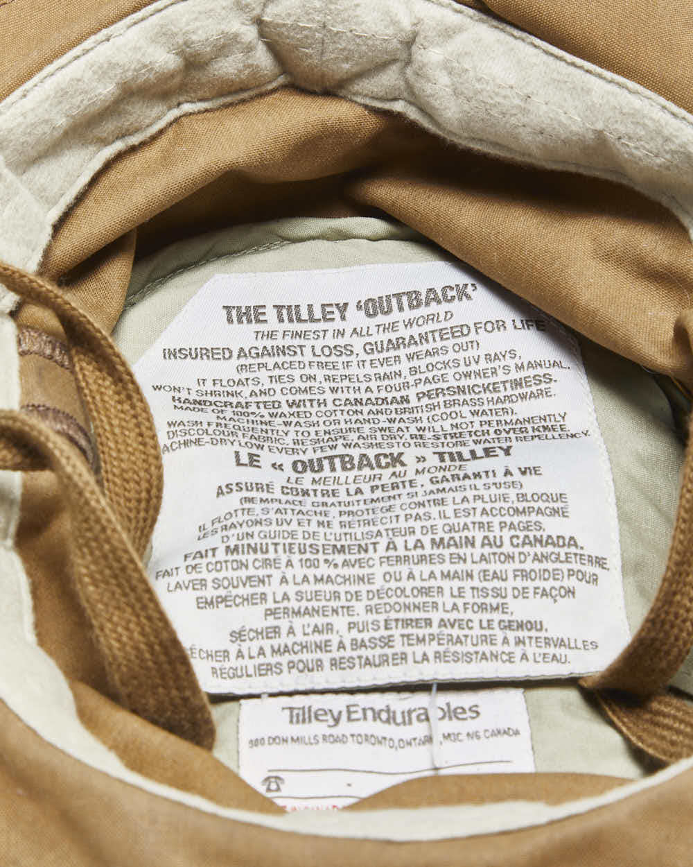 Vintage 00s Tilley Outback Waxed Cotton Made In Canada Boonie Hat - 7 3/4