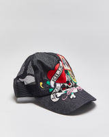 Vintage Y2K 00s Ed Hardy Patch Denim Trucker Cap - OS