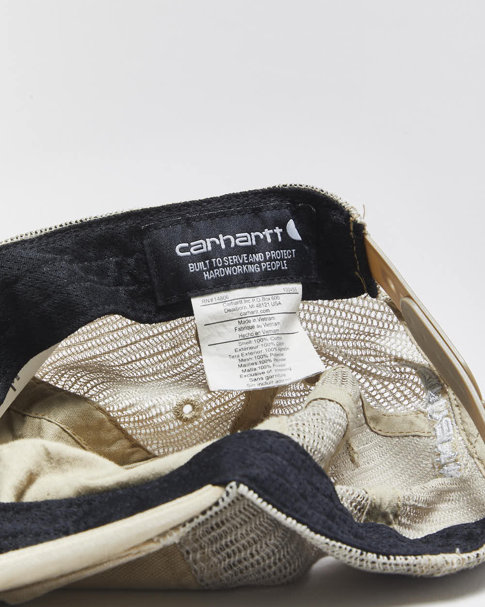 Vintage Carhartt Des Tan Snapback Trucker Cap - OS