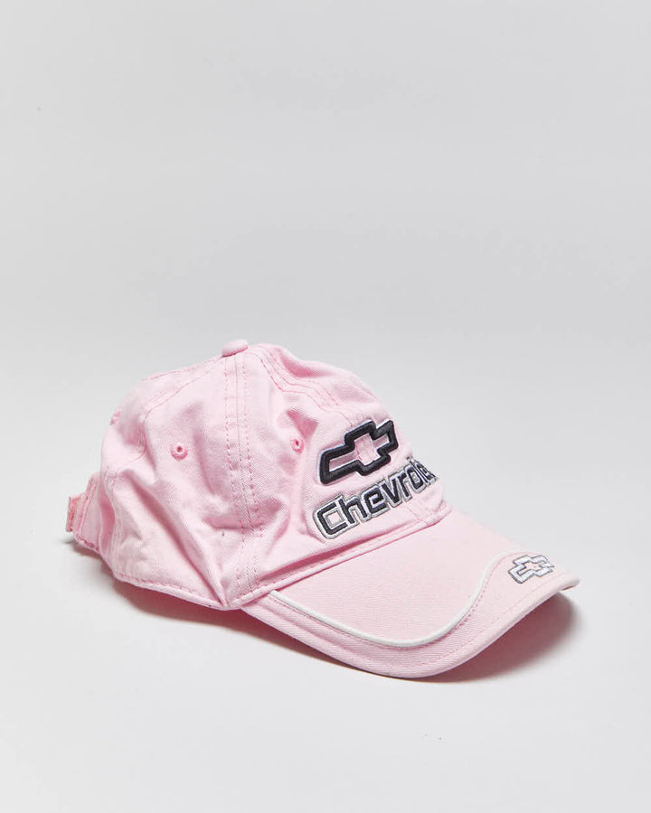 Vintage Y2K 00s Chevrolet Baby Pink HotRod Plus Velcro Baseball Cap - OS
