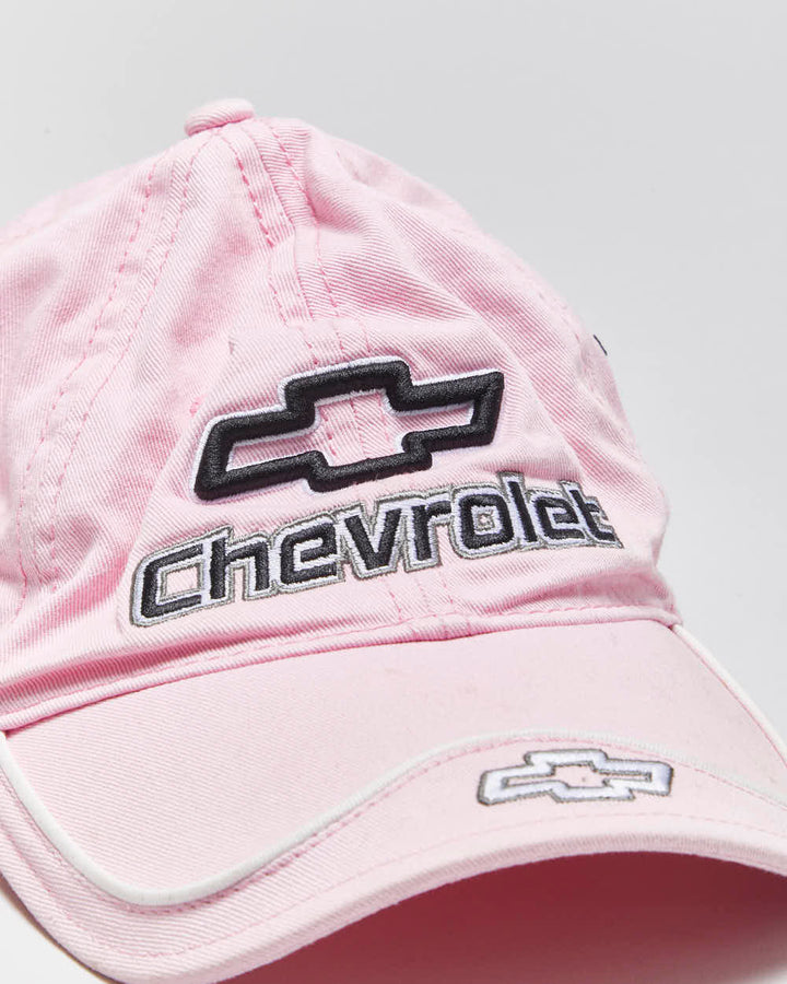 Vintage Y2K 00s Chevrolet Baby Pink HotRod Plus Velcro Baseball Cap - OS