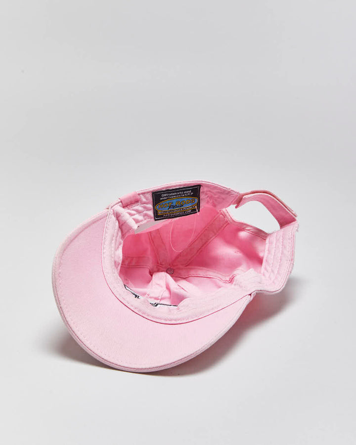 Vintage Y2K 00s Chevrolet Baby Pink HotRod Plus Velcro Baseball Cap - OS