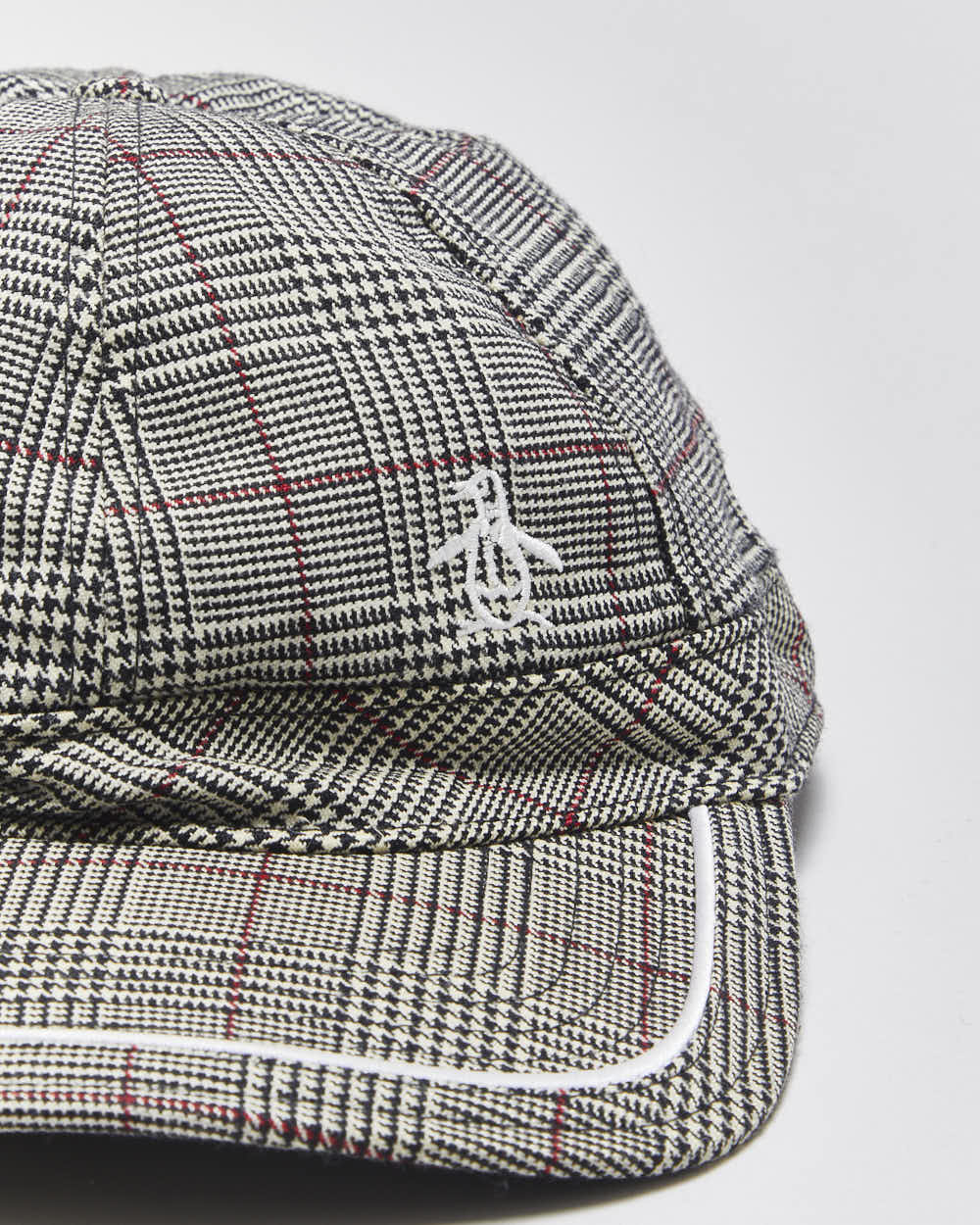 Vintage Y2K 00s Penguin Silk Lined Wool Tweed Cap - M