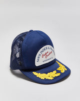 Vintage 1990s Custom Crushing AJM Headwear Flatbill Trucker Hat - OS