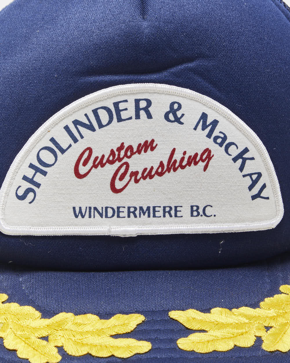 Vintage 1990s Custom Crushing AJM Headwear Flatbill Trucker Hat - OS