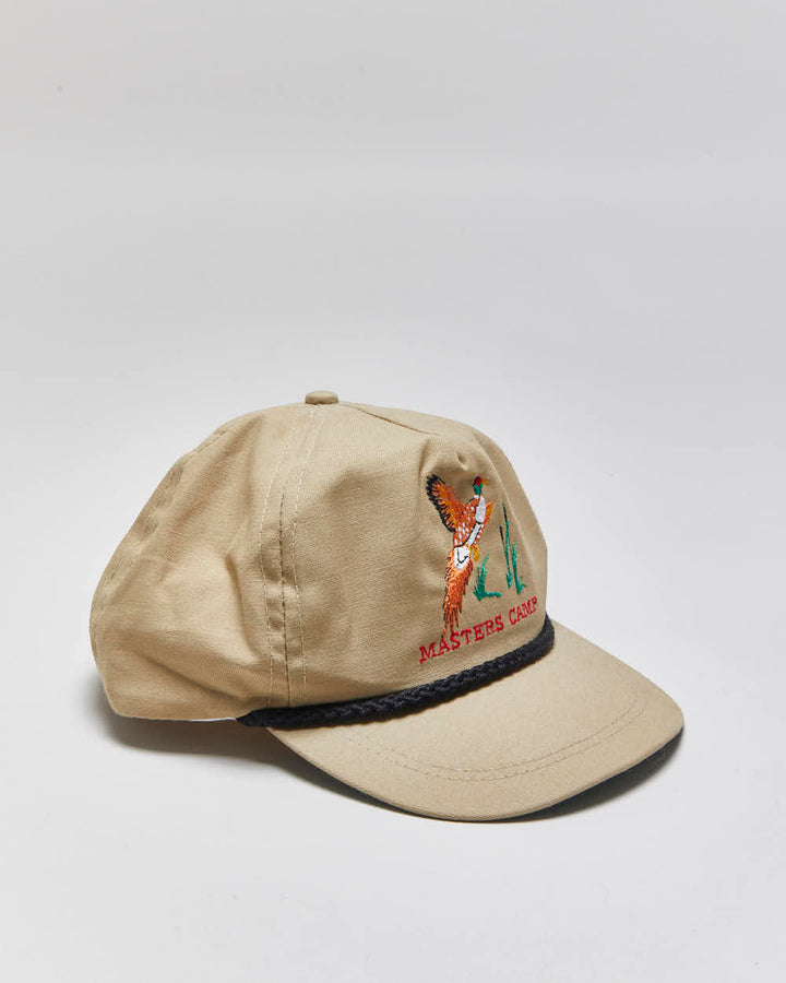 DS Vintage 1990s Masters Golf Camp Imperial Headwear Made In USA Leather Strap Cap - OS