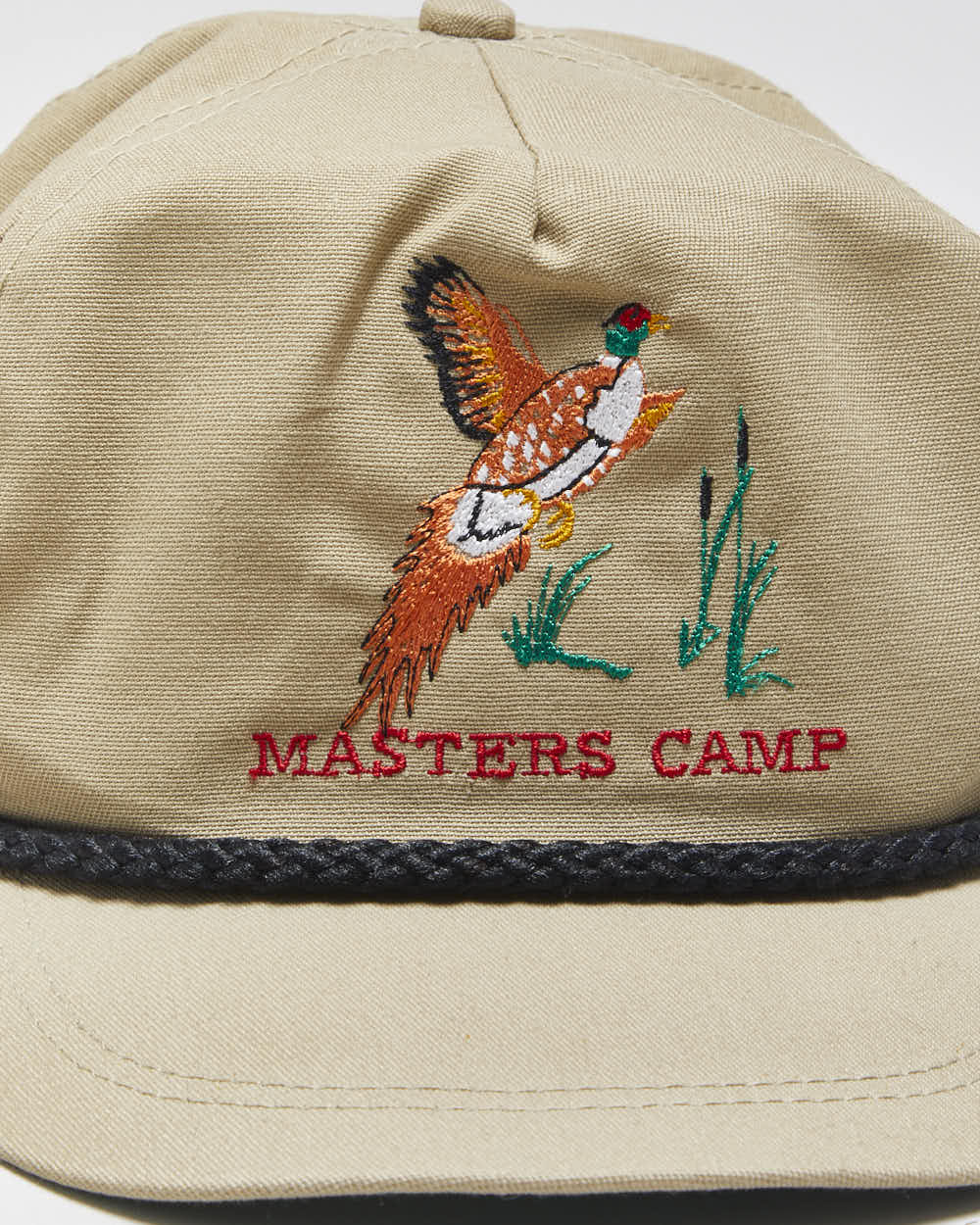 DS Vintage 1990s Masters Golf Camp Imperial Headwear Made In USA Leather Strap Cap - OS