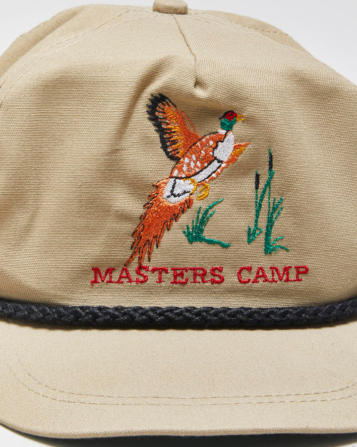 DS Vintage 1990s Masters Golf Camp Imperial Headwear Made In USA Leather Strap Cap - OS