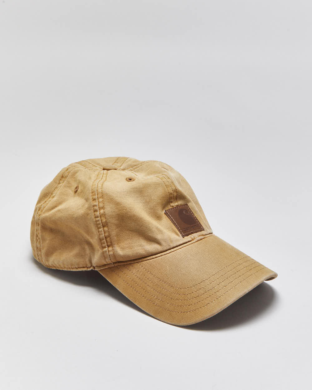 Vintage Carhartt Tan Canvas Velcro Baseball Cap - OS