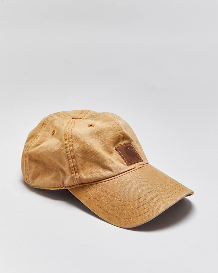 Vintage Carhartt Tan Canvas Velcro Baseball Cap - OS