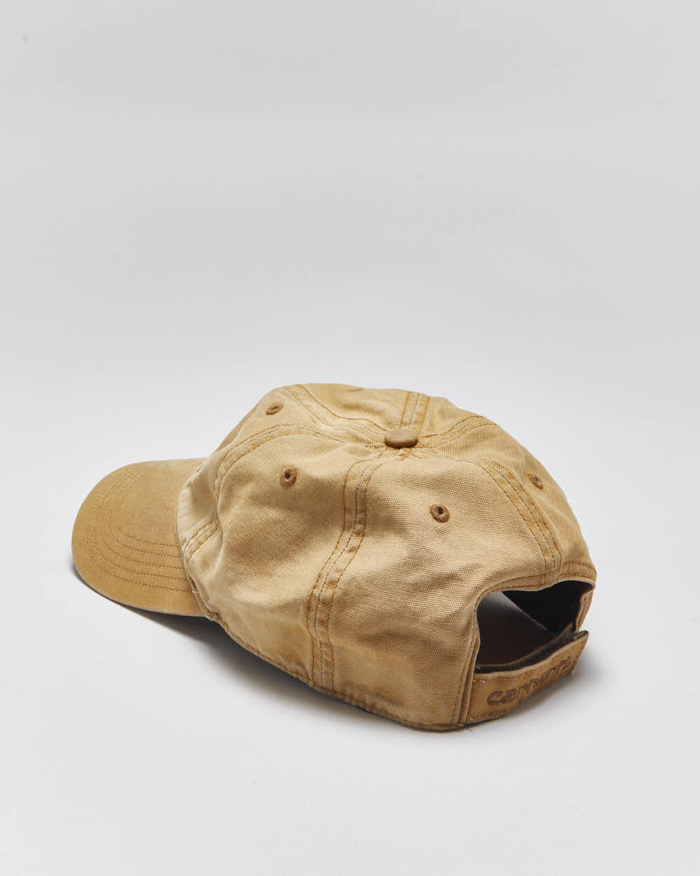 Vintage Carhartt Tan Canvas Velcro Baseball Cap - OS