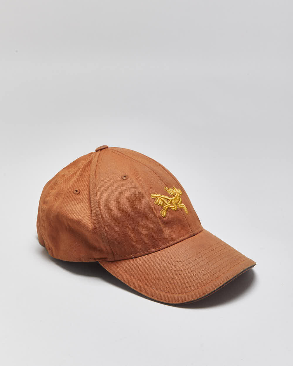 Vintage Arc'teryx Burnt Orange Embroidered Bird FlexFit Baseball Cap - OS