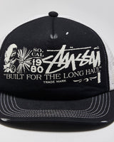 Vintage Y2K 00s Stussy "Built For The Long Haul" Flat Bill Trucker Hat - OS