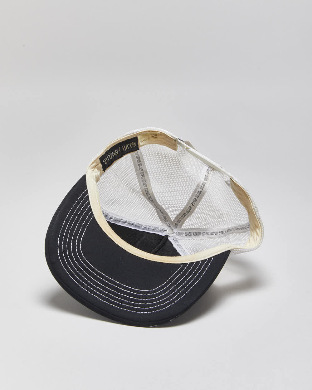 Vintage Y2K 00s Stussy "Built For The Long Haul" Flat Bill Trucker Hat - OS