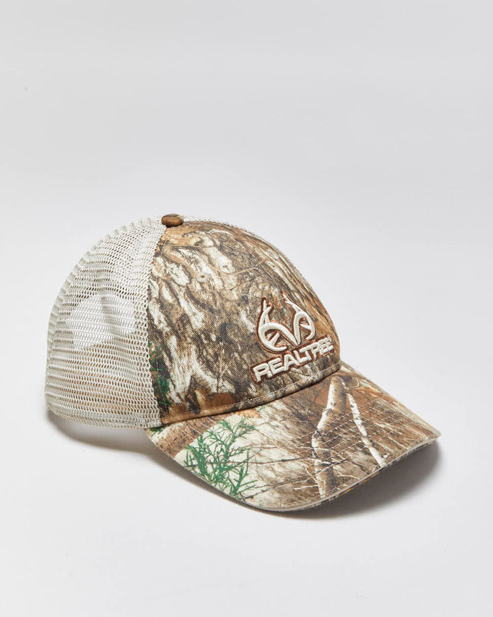 Vintage Y2K 00s Realtree Camo Embroidered Trucker Hat - OS