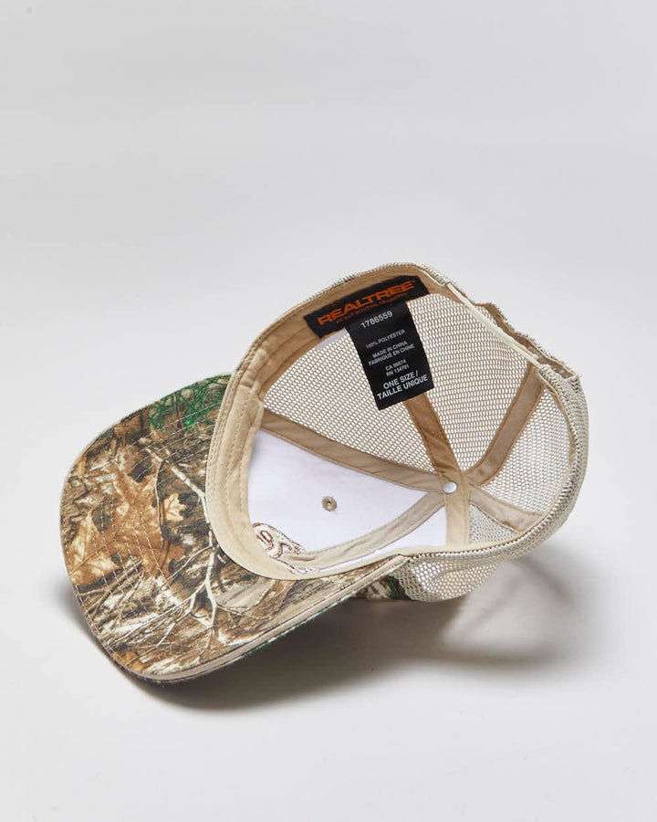 Vintage Y2K 00s Realtree Camo Embroidered Trucker Hat - OS