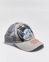 Vintage Y2K 00s Ed Hardy Christian Audiger Embroidered Denim Trucker Hat - OS