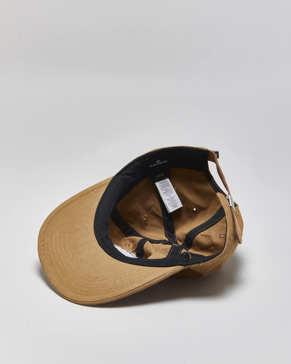 DSWT Quiksilver Arvo KickBack Canvas Leather Strap Flat Bill Baseball Cap - OS