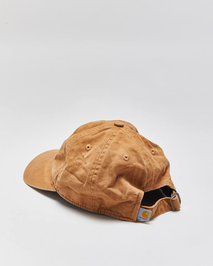 Vintage Carhartt Tan Embroidered Script Canvas Baseball Cap - OS