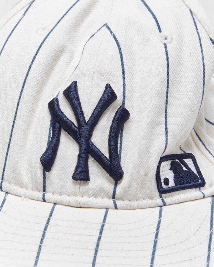Vintage Y2K 00s New Era 59Fifty NY Yankees Made In USA Wool Blend MLB Fitted Baseball Cap - 7 5/8