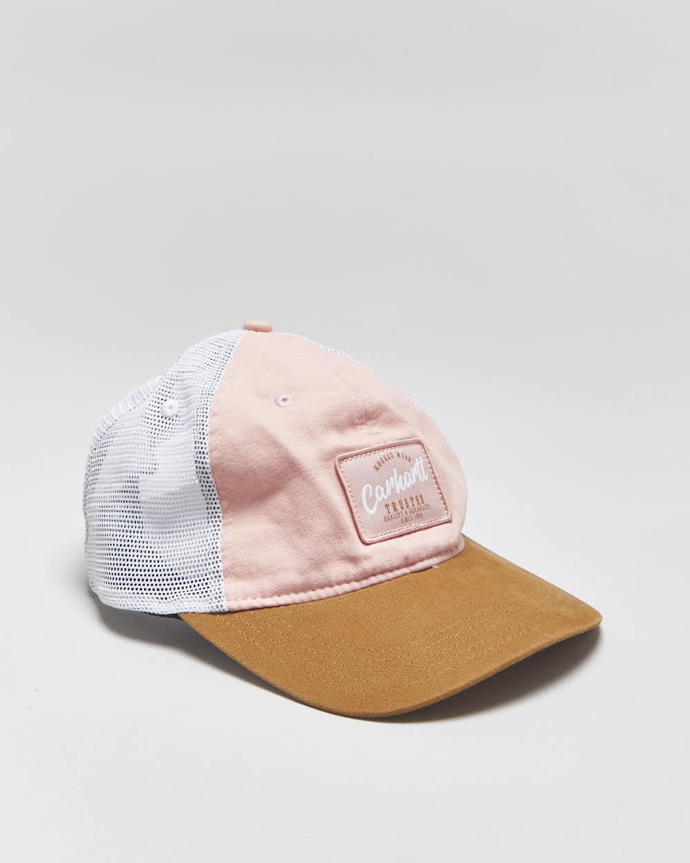 Vintage Carhartt Baby Pink Patch Canvas Trucker Hat - OS