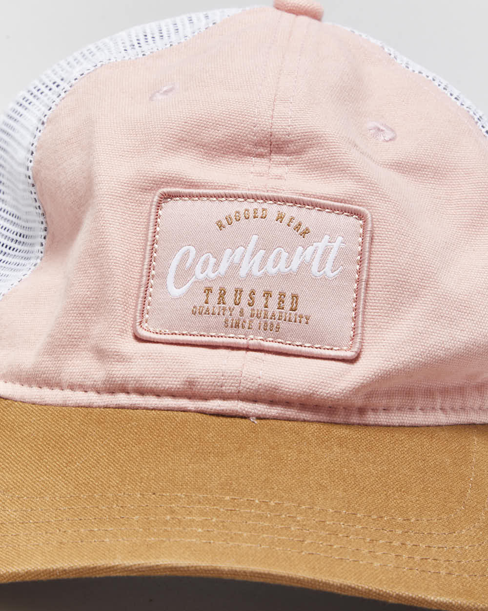 Vintage Carhartt Baby Pink Patch Canvas Trucker Hat - OS