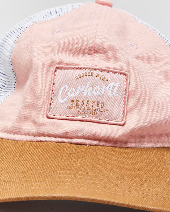 Vintage Carhartt Baby Pink Patch Canvas Trucker Hat - OS