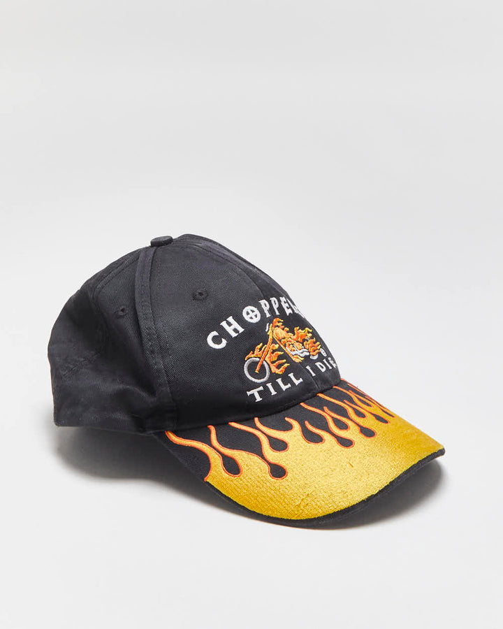 Vintage Y2K 00s Choppers Till I Die Embroidered Biker Velcro Baseball Cap - OS