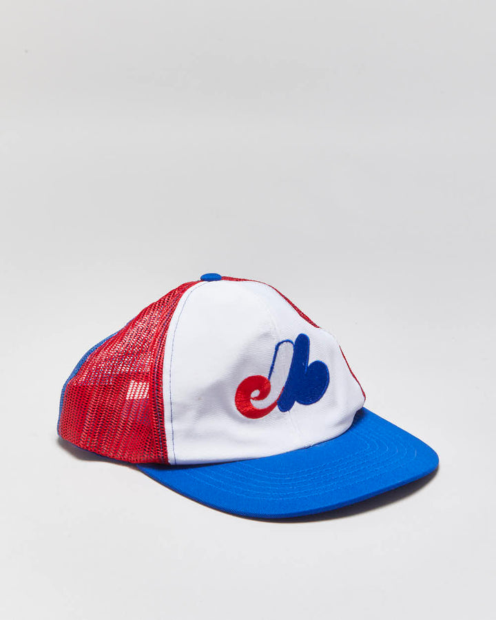 Vintage 1980s Montreal Expos MLB Ted Fletcher Flat Bill Trucker Hat - OS